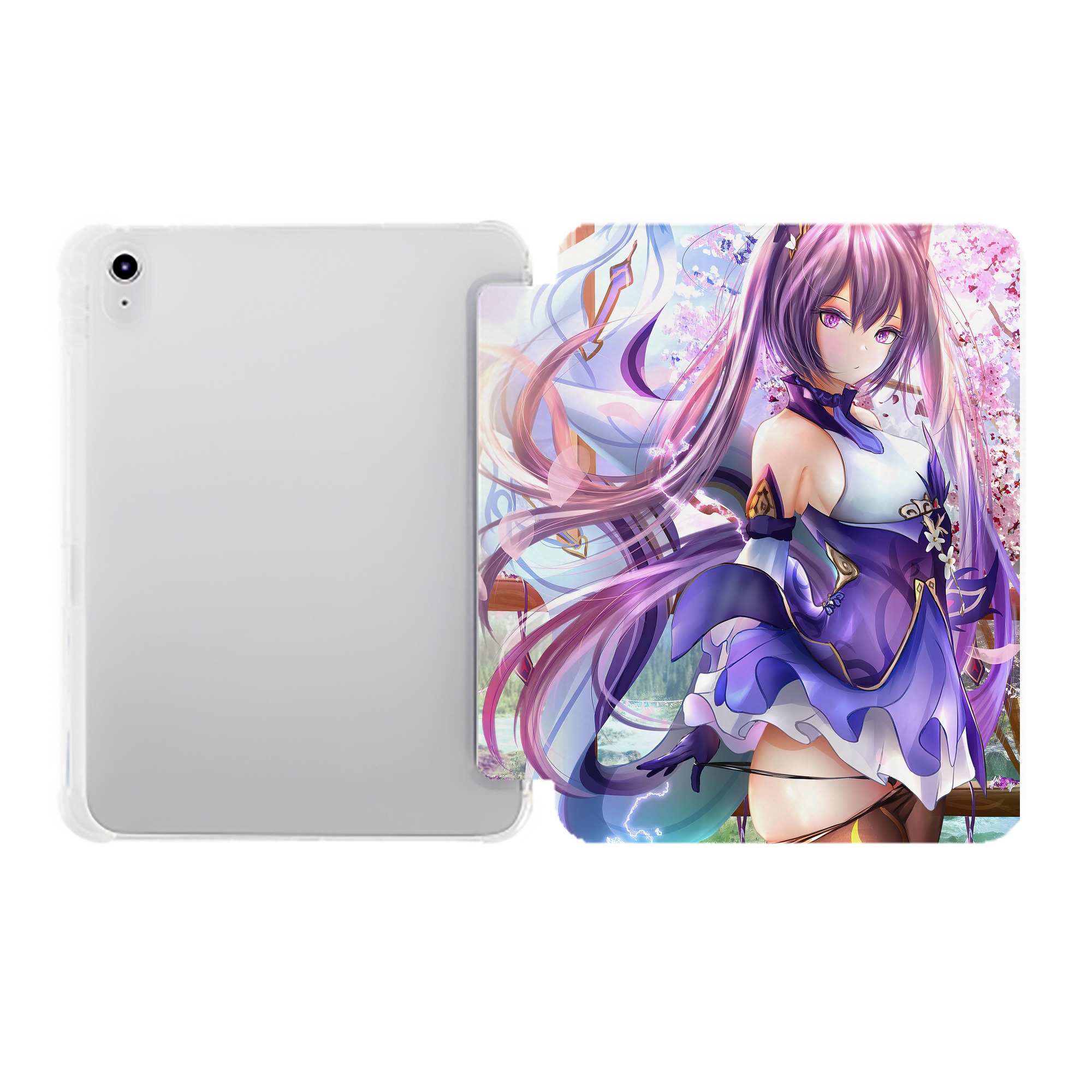 げんし神 genshin IPad ケース ペン収納付き 三つ折りスタンド PUレザー×シリコン 対応機種9.5/10.5/10.9インチ